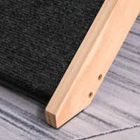 PawHut Dog Steps Pet Stairs 2 In 1 Convertible Dog Ramp Portable Foldable 4 Steps Cat Ladder for Bed Couch Car 80 x 47 x 64 cm(m-8)