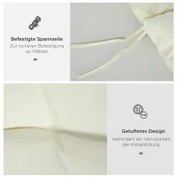 Outsunny Ligbedkussen, ligstoelkussen, buitenligbedkussen, waterafstotend, Grijs(m-5)