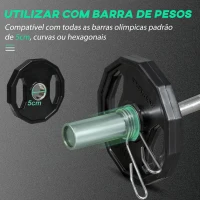 SPORTNOW Conjunto de 2 Discos de Pesos Olimpicos 10kg Ferro Fundido Placas de Peso com Orifício de 5cm Ø32x4 cm Preto(m-5)