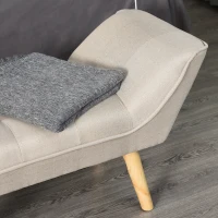 HOMCOM SZEZLONG ŁAWKA RETRO beżowa(m-4)