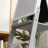 AIYAPLAY Cavalete para Crianças com Quadro Branco e Quadro Negro com Altura Ajustável Cavalete de Arte para Desenhos 3 em 1 com Rolo de Papel 40x56x107/112/117 cm Cinza(m-8)