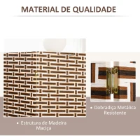 HOMCOM Biombo Separador de Ambientes de 4 Paineis Dobrável Separador de Ambientes Decoração Elegante 180x180cm Marrom e Branco(m-5)