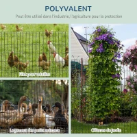 PawHut Filet en maille plastique pour animaux de compagnie clôtures jardin treillis protection 10 x 1,22 m PVC(m-6)