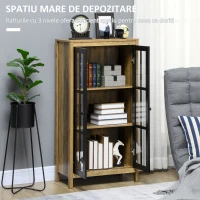 Homcom Dulap Bucatarie Modern – Usi din Sticla & Design Elegant(m-5)