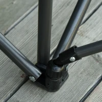 Krzesło turystyczne składane krzesło z podnóżkiem obciążenie 160 kg, tkanina oxford kolor czarny+zielony(m-9)