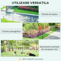 Outsunny Plasa pentru Imprejmuire 25x1.7md din Otel Plastifiata pentru Gradini si Spatii Exterioare, Rola de 25m si Inaltime 1.7m, Verde(m-4)