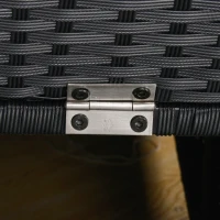 Outsunny Pat Sezlong Pliabil din Ratan pentru Gradina(m-8)