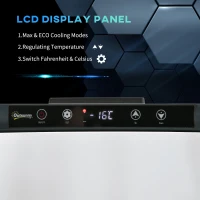 Outsunny Frigider Portabil 20 L – Compresor, LCD & Alimentare Auto/AC(m-5)