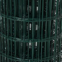 Outsunny Plasa pentru Imprejmuire 25x1.7md din Otel Plastifiata pentru Gradini si Spatii Exterioare, Rola de 25m si Inaltime 1.7m, Verde(m-7)