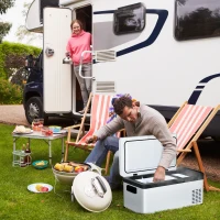 Outsunny Frigider Portabil 20 L – Compresor, LCD & Alimentare Auto/AC(m-11)