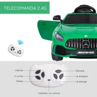 HOMCOM masinuta electrica pentru copii, 105x58x45cm, verde(m-6)