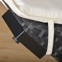 Outsunny Pat Sezlong Pliabil din Ratan pentru Gradina(m-7)