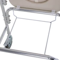 HOMCOM Scaun Cu Rotile – Impermeabil cu WC Detasabil pentru Batrani(m-11)