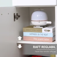 Kleankin Mobilier Baie din Lemn cu Sertar si Dulapior 1 Usa cu Polite, 35x30x77,5 cm(m-5)