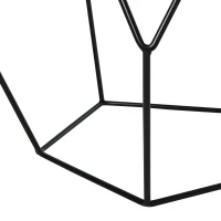 HOMCOM masuta geometrica, otel 54x54x44cm, negru(m-7)