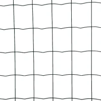 Outsunny Plasa pentru Imprejmuire 25x1.7md din Otel Plastifiata pentru Gradini si Spatii Exterioare, Rola de 25m si Inaltime 1.7m, Verde(m-6)