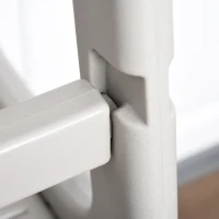 HOMCOM Leertoren voor kinderen, 3-traps in hoogte verstelbaar, antislip voeten, stevig plastic, grijs, 47 x 47 x 90 cm(m-9)