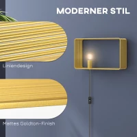 HOMCOM Kinkiet, 40 W lampa ścienna, lampa korytarzowa, oświetlenie ścienna z przełącznikiem(m-4)