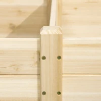 Outsunny skrzynka na kwiaty, sadzarka z 2 miejscami do sadzenia warzyw w ogrodzie(m-9)