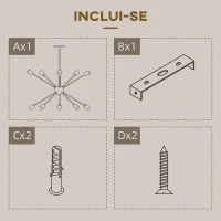 HOMCOM Candeeiro Suspenso Elegante de Metal Suporte para Lâmpada E27 Máx. 25W para Sala de Estar Sala de Jantar 65x65x78,5cm Dourado(m-6)