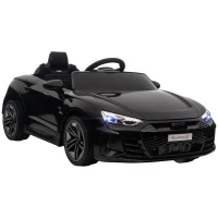 HOMCOM Audi Licensed 12V Kids Electric Ride-On, with Remote Control, Suspension System, Lights, Music, Motor - Black(m-1)
