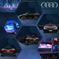 HOMCOM Audi Licensed 12V Kids Electric Ride-On, with Remote Control, Suspension System, Lights, Music, Motor - Black(m-8)