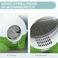 PawHut Kuweta dla kotów, toaleta dla kotów z pokrywą, łopatką, dla kotów do 4 kg(m-4)