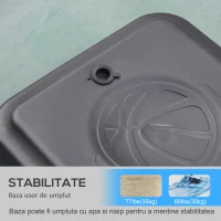 HOMCOM Coș Baschet pentru Copii cu Înălțime Reglabilă, Bază care se Umple și Roți, 74x46.5x161.5 cm, Multicolor(m-6)