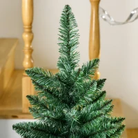 HOMCOM Sapin de Noël artificiel 200 branches avec pied croix en bois amovible - Ø 62 x 120H cm - vert(m-9)