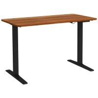 Vinsetto Bureau assis-debout électrique réglable en hauteur mode de spécifique acier 120 x 60 x 73-118 cm aspect bois et noir(m-1)