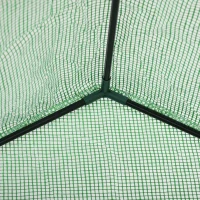 Outsunny Sera de Gradina din Otel si Plastic PE cu 4 Rafturi, Franghii si Tarusi  Inclusi, 141x72x191 cm, Verde(m-9)