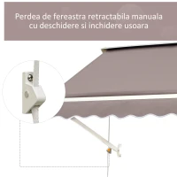 Outsunny copertina de soare verticala, 180×70cm, maro(m-6)