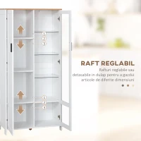 Homcom Bufet Modern Alb 2 Usi 7 Rafturi(m-5)