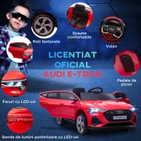 HOMCOM Masina sport electrica pentru copii 3-5 ani, jucarie cu motor 12V alimentat cu doua baterii, Rosu(m-7)