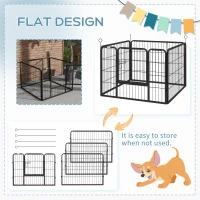 PawHut Heavy Duty Dog Playpen, 4 Panel Puppy Pen, Foldable Dog Kennel Both Indoor Outdoor Use Collapsible Design 82L x 82W x 60H (cm)(m-5)