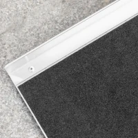 HOMCOM 5ft Aluminium Duo Wheelchair Ramp Pushchair Mobility Assistance Folding w/ Carry Handle Locking Chain Portable 152L x 72W cm(m-7)