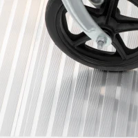 HOMCOM Rampa per Sedia a Rotelle e Scooter per Disabili Pieghevole, Lega di Alluminio Antiscivolo Capacità 270kg, 183x72x5cm(m-9)