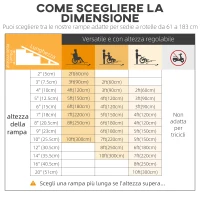 HOMCOM Rampa per Sedia a Rotelle e Scooter per Disabili Pieghevole, Lega di Alluminio Antiscivolo Capacità 270kg, 183x72x5cm(m-4)