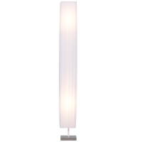 HOMCOM Stehleuchte Stehlampe Standlampe Standleuchte E27, Edelstahl+Polyester, Weiß, 14x14x120cm