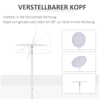 HOMCOM vloerlamp met LED 90 graden verstelbaar afneembare lichtmast lamp metaal acryl wit Ø28 x 171,5 cm(m-5)