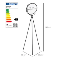 Lampa podłogowa lampa stojąca z oświetleniem LED regulowana o 350 stopni kolor czarny(m-3)
