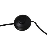 HOMCOM Stehlampe mit Regal Standleuchte Lampe Sockel E27 Polyester Stahl MDF Schwarz+Cremeweiß 34,5 x 34,5 x 150 cm(m-7)