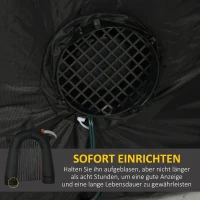 HOMCOM Grote Halloween Tuindecoratie Magere Hein-boog Zelfopblaasbaar met LED-verlichting 2,85 m(m-6)