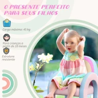 ZONEKIZ Poltrona para Crianças Pequenas em Forma de Arco Íris para Crianças de 1,5 a 5 Anos para Dormitório Sala de Estar kg 43x41x51 cm Rosa(m-7)