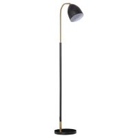 HOMCOM Bogenlampe Stehlampe Wohnzimmer Schirm verstellbar Stehleuchte 40W moderne Bogenleuchte mit E27 Fassung Schirm für Schlafzimmer Büro Metall Schwarz 43 x 28 x 160 cm(m-1)