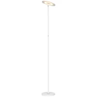 HOMCOM Stehleuchte, Deckenfluter, smarte Steuerung per App oder Sprache, viele Farben, Stahl, 25 x 25 x 168cm(m-1)