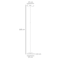 HOMCOM Stehleuchte, Deckenfluter, smarte Steuerung per App oder Sprache, viele Farben, Stahl, 25 x 25 x 168cm(m-3)
