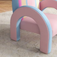 ZONEKIZ Poltrona para Crianças Pequenas em Forma de Arco Íris para Crianças de 1,5 a 5 Anos para Dormitório Sala de Estar kg 43x41x51 cm Rosa(m-8)