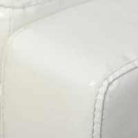 HOMCOM White Storage Bench, PU leather, for Living room Bedroom,106L x 40W x 40H cm-White(m-10)