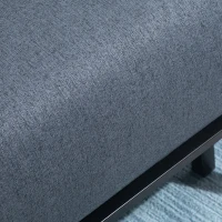 HOMCOM Faux Suede 5-Position Futon Single Sofa Bed Dark Grey(m-8)